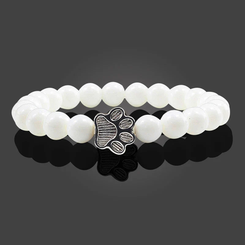 Bracelet Patte Perlé – Design en Pierre Naturelle