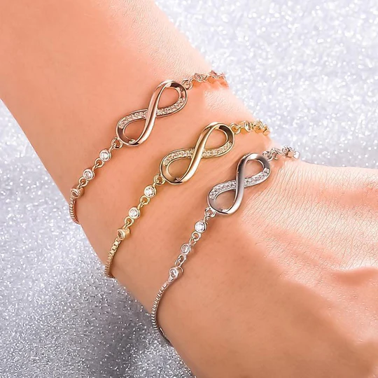 Bracelet Infini en Argent Ajustable