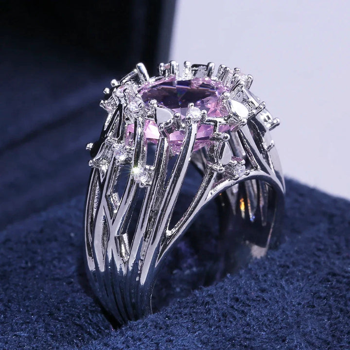 Bague en Pierre Rose de Prestige