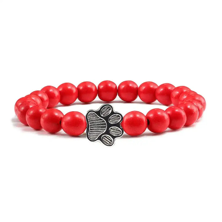 Bracelet Pattes Perlé en Pierre Naturelle Design