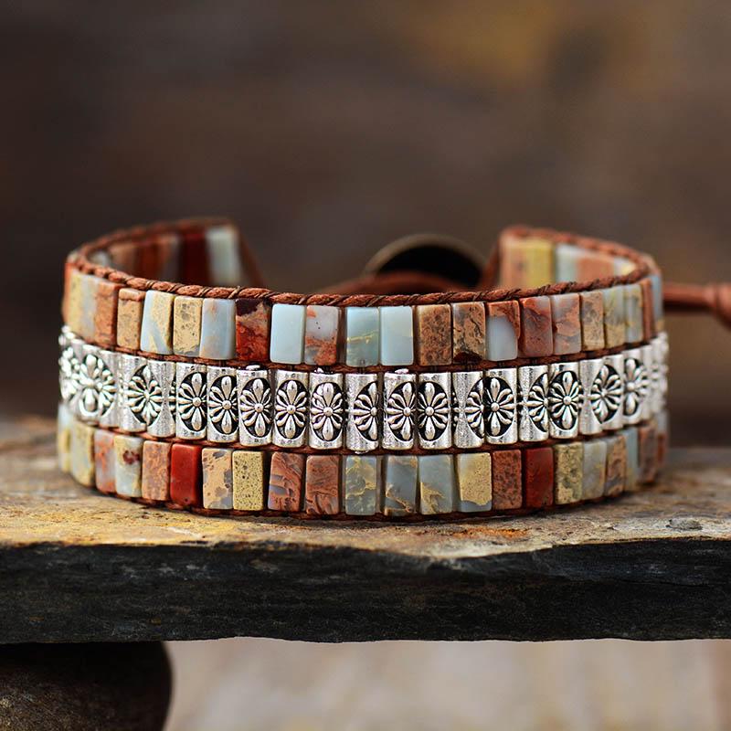 Bracelet enroulé Boho Lotus