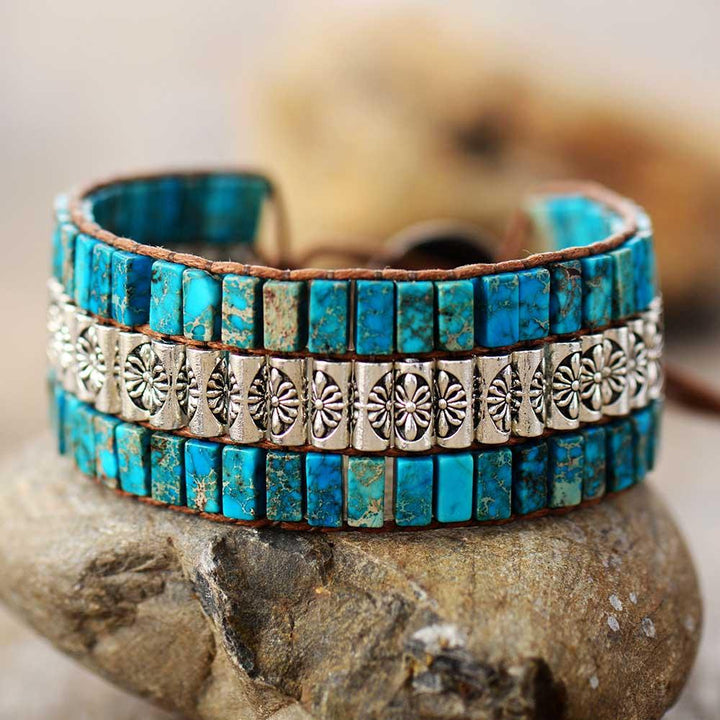 Bracelet enroulé Boho Lotus