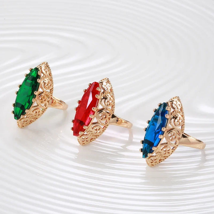 Bague Vintage Ovale Plate en Perles