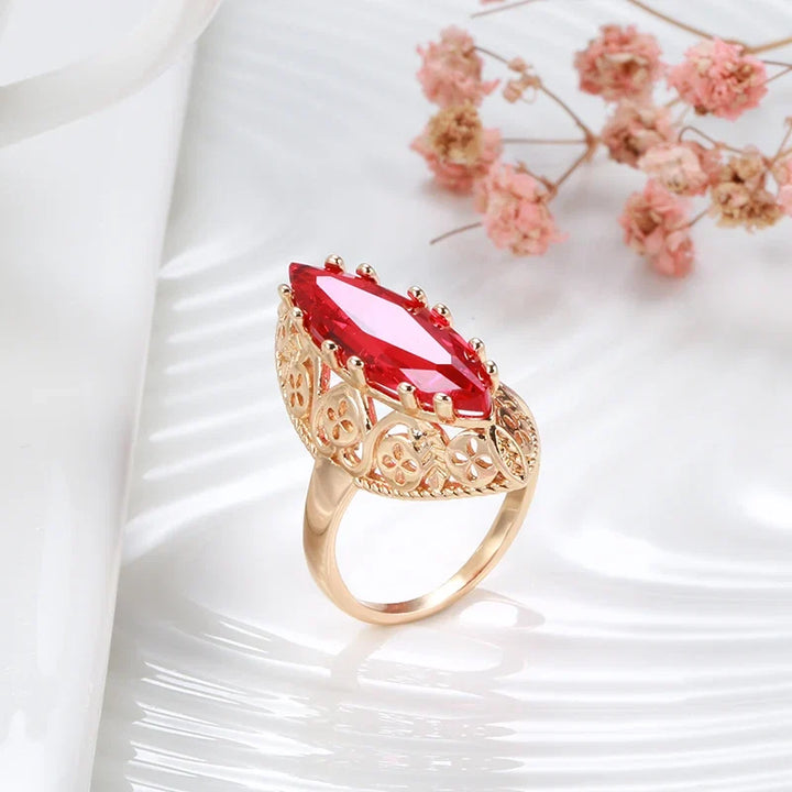 Bague Vintage Ovale Plate en Perles