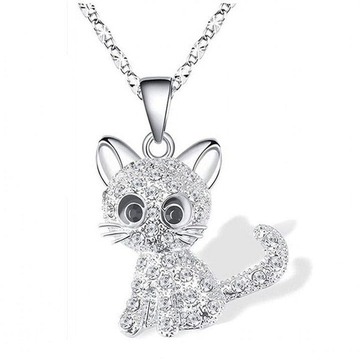 Collier en argent avec chatons et zirconia coloré