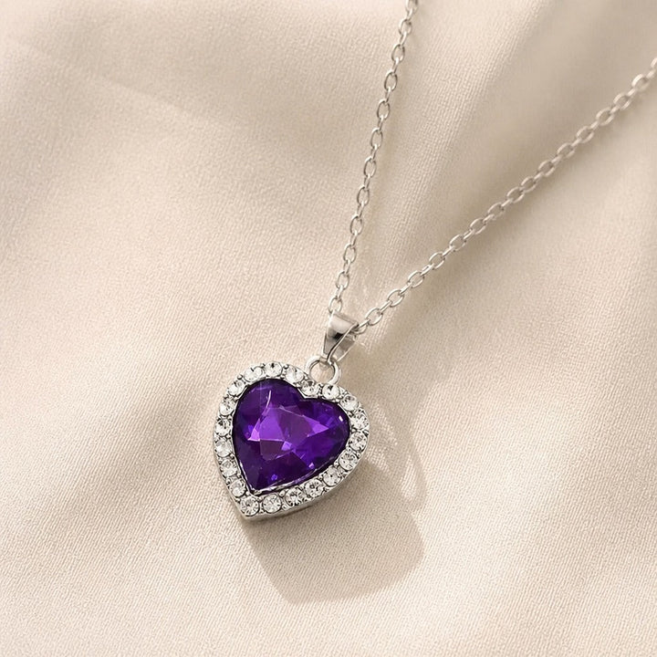 Heart-Shaped Halo Pendant Necklace