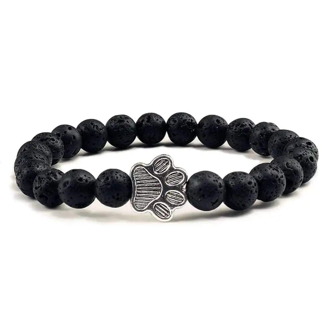 Bracelet Pattes Perlé en Pierre Naturelle Design
