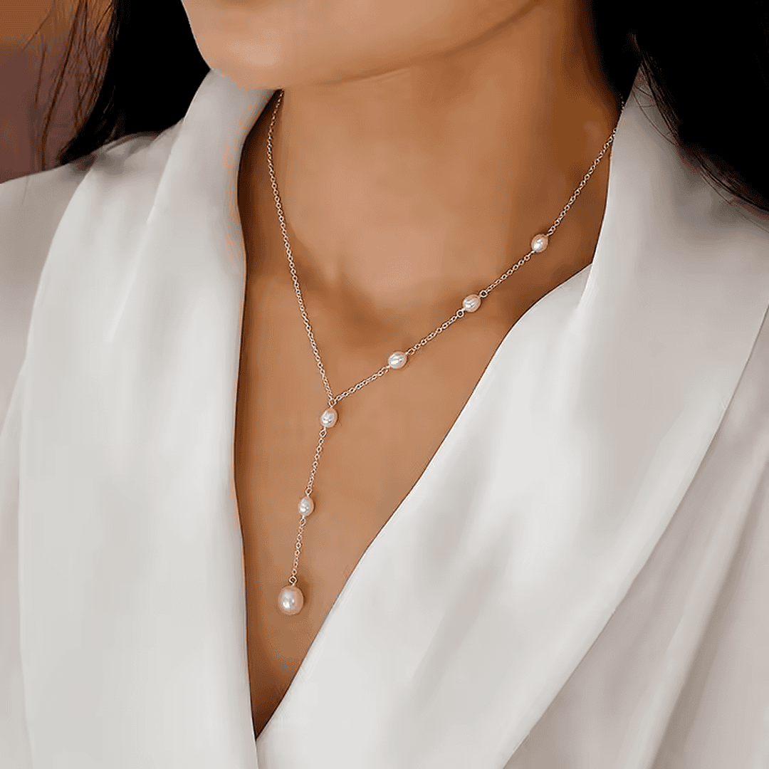 Collier Pendentif en Perles au Style Vintage