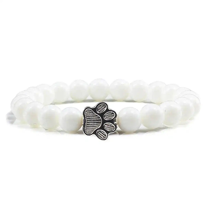 Bracelet Pattes Perlé en Pierre Naturelle Design