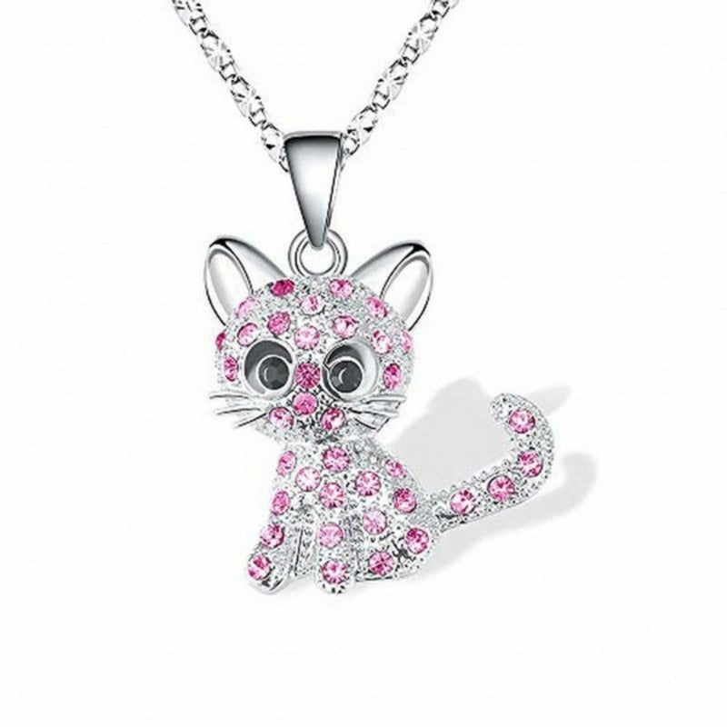 Collier en argent avec chatons et zirconia coloré