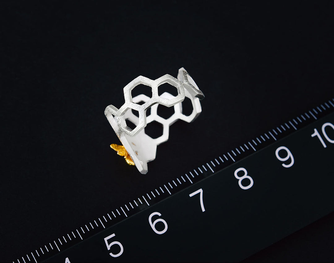 Bague ajustable en nid d&
