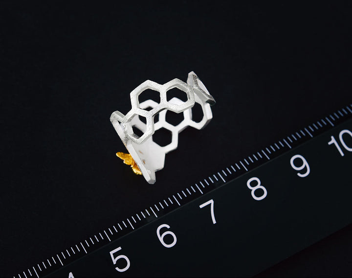 Bague ajustable en nid d&