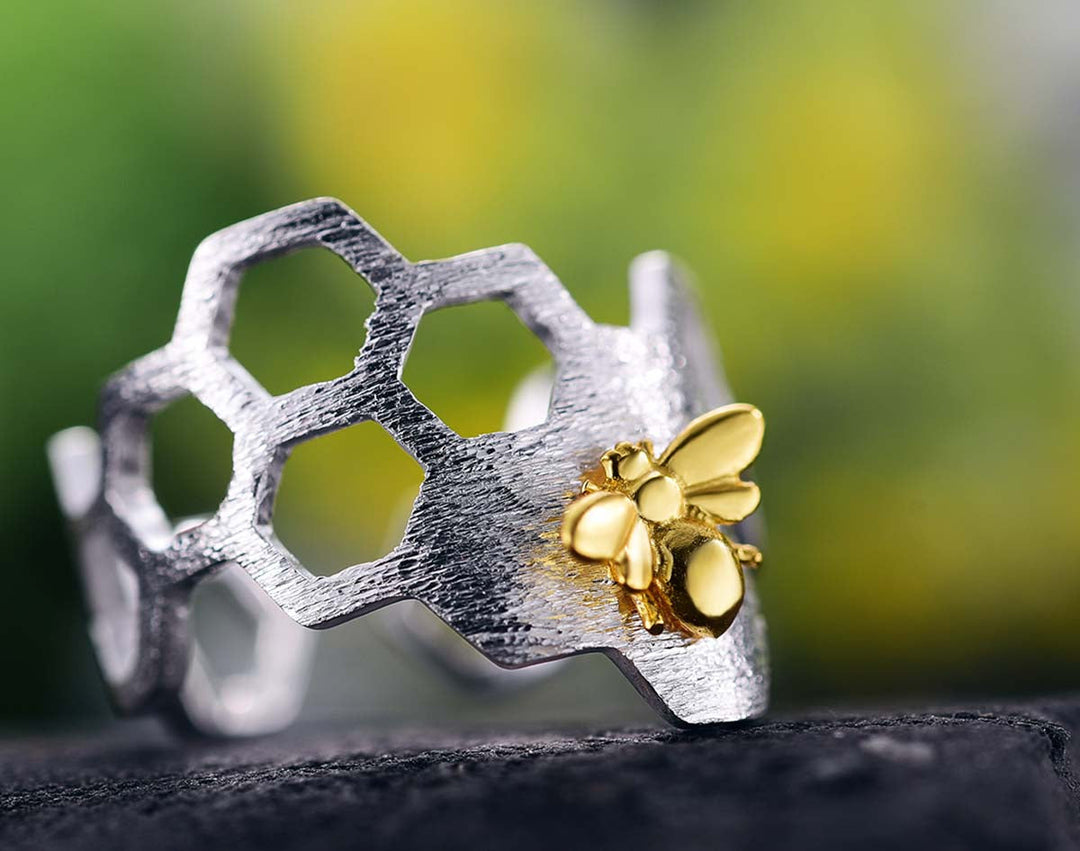 Bague ajustable en nid d&