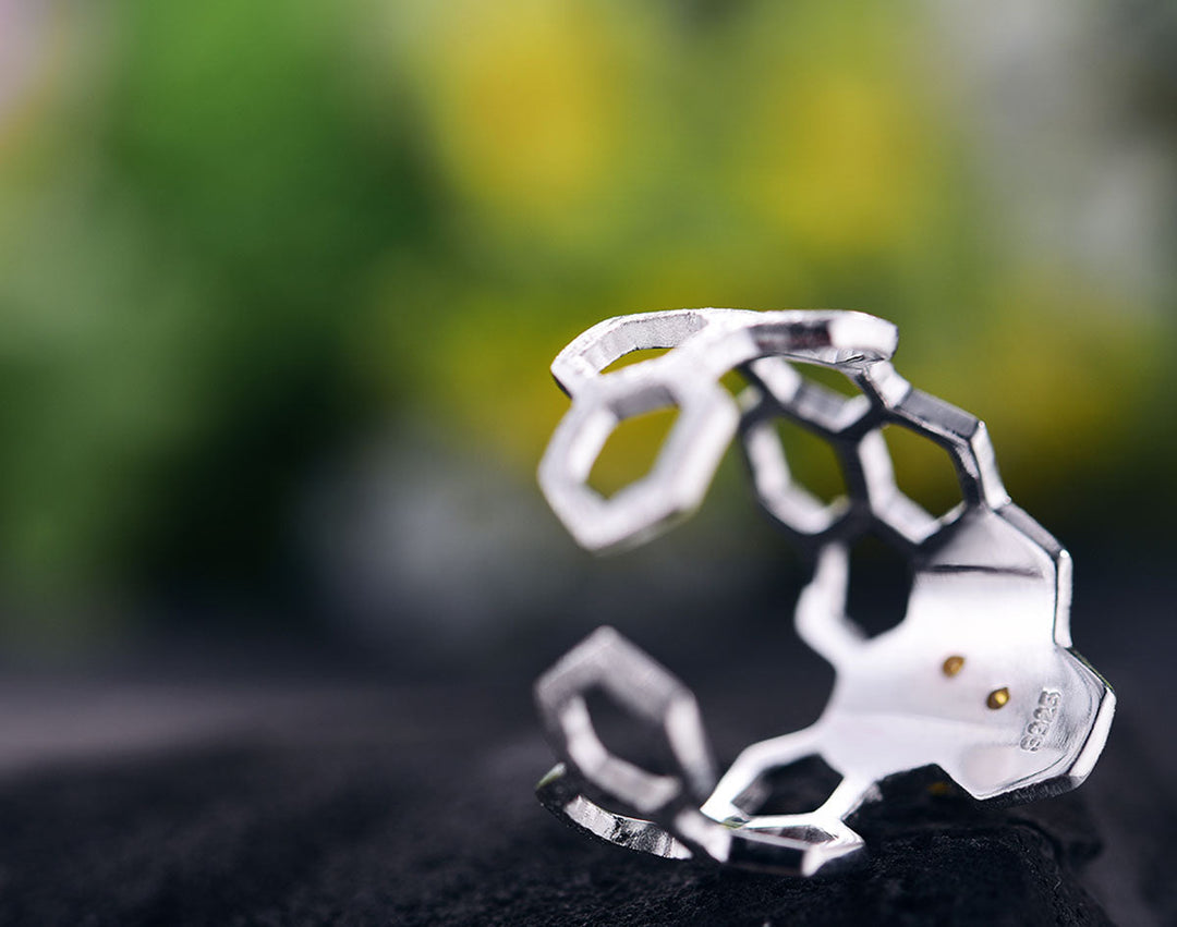Bague ajustable en nid d&