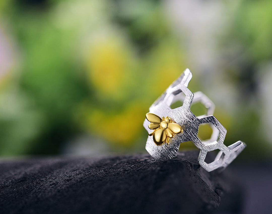Bague ajustable en nid d&
