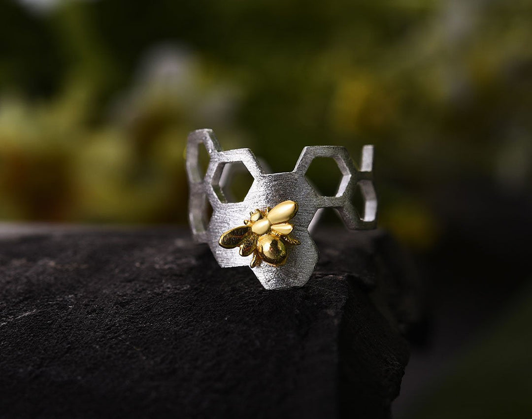 Bague ajustable en nid d&