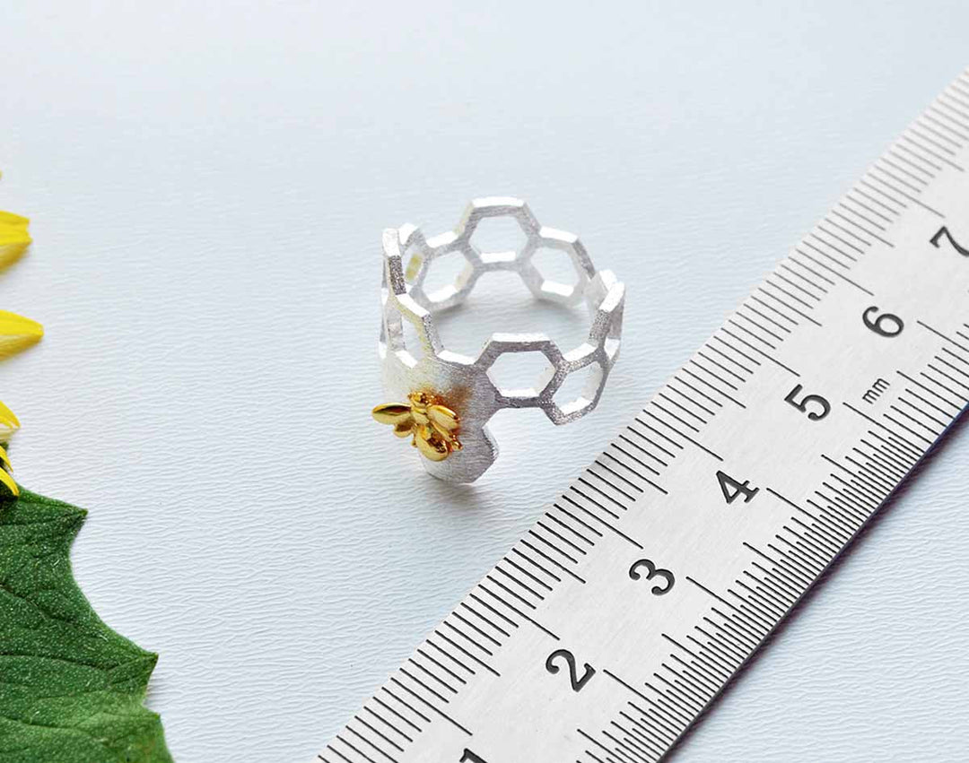 Bague ajustable en nid d&