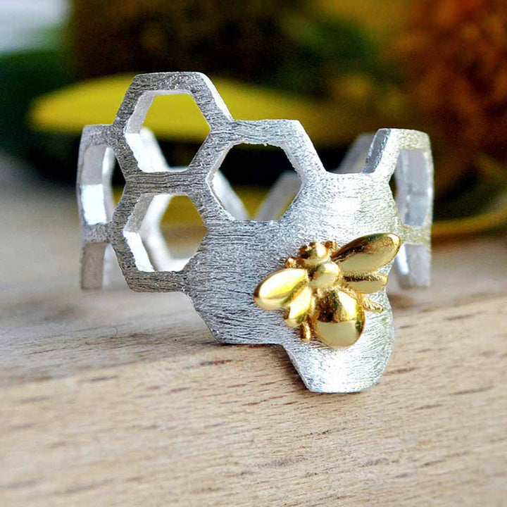 Bague ajustable en nid d&