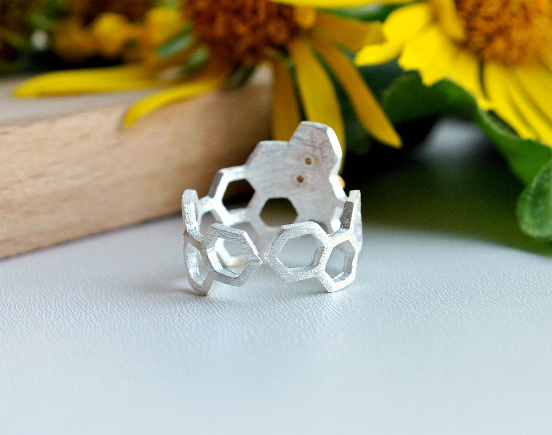 Bague ajustable en nid d&