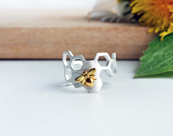 Bague ajustable en nid d&