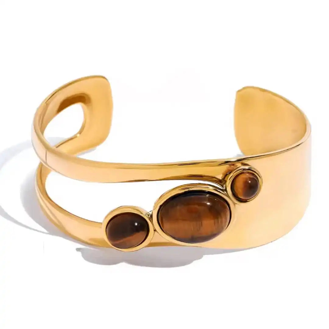 Vintage Tiger Eye Bracelet in Gold