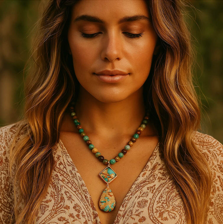 Collier Spirituel en Jaspe Profond