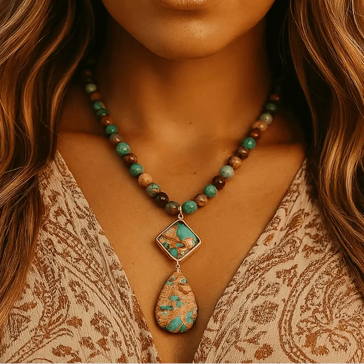 Collier de Guérison en Jaspe Intense