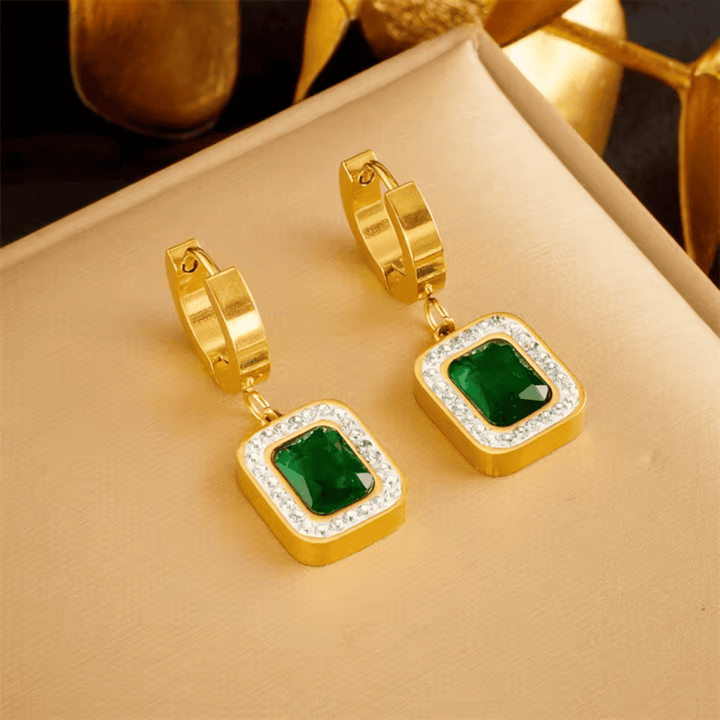Ensemble Élégant de Bijoux en Émeraude