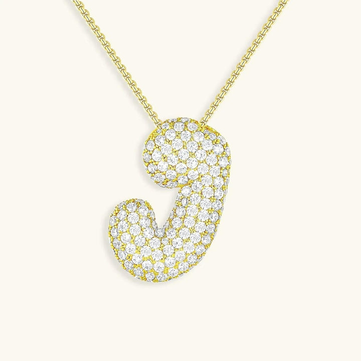 Collier Initial en Cristaux Boules