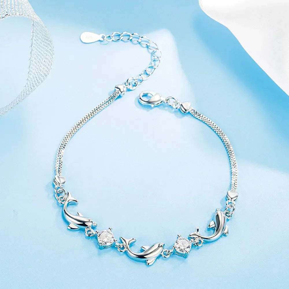 Collection de Bijoux en Argent Sterling avec des Dauphins
