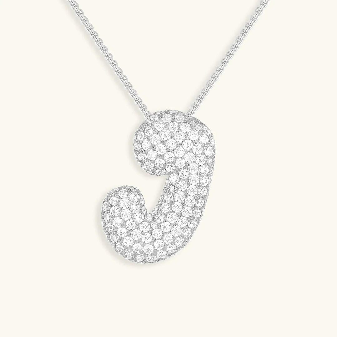 Collier Initial en Cristaux Boules