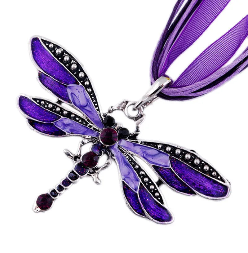 Pendentif Libellule en Cristal