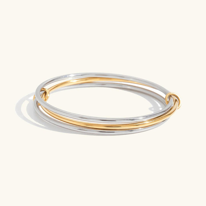 Bracelet Bicolore Empilé Intemporel
