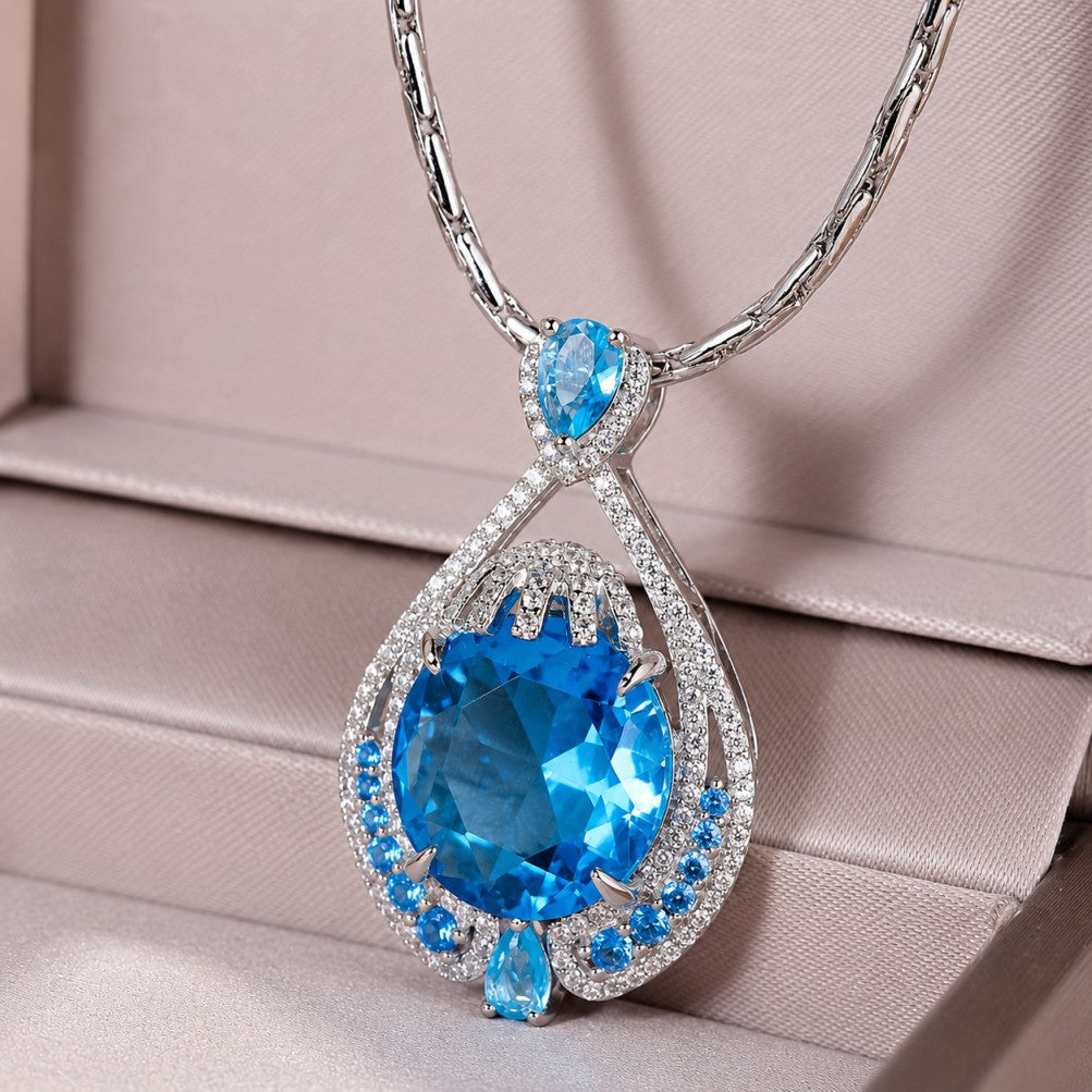 Collier Pendentif en Zirconium Élégant
