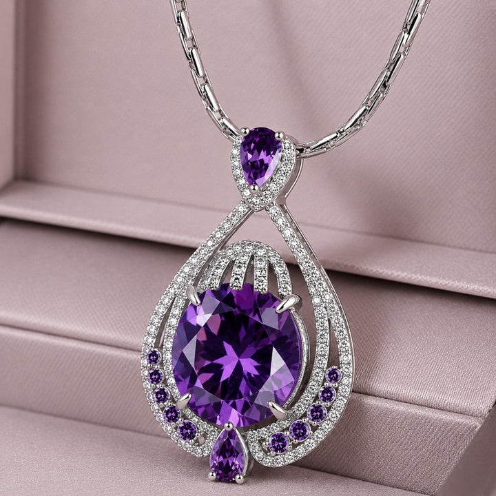 Collier Pendentif en Zirconium Élégant