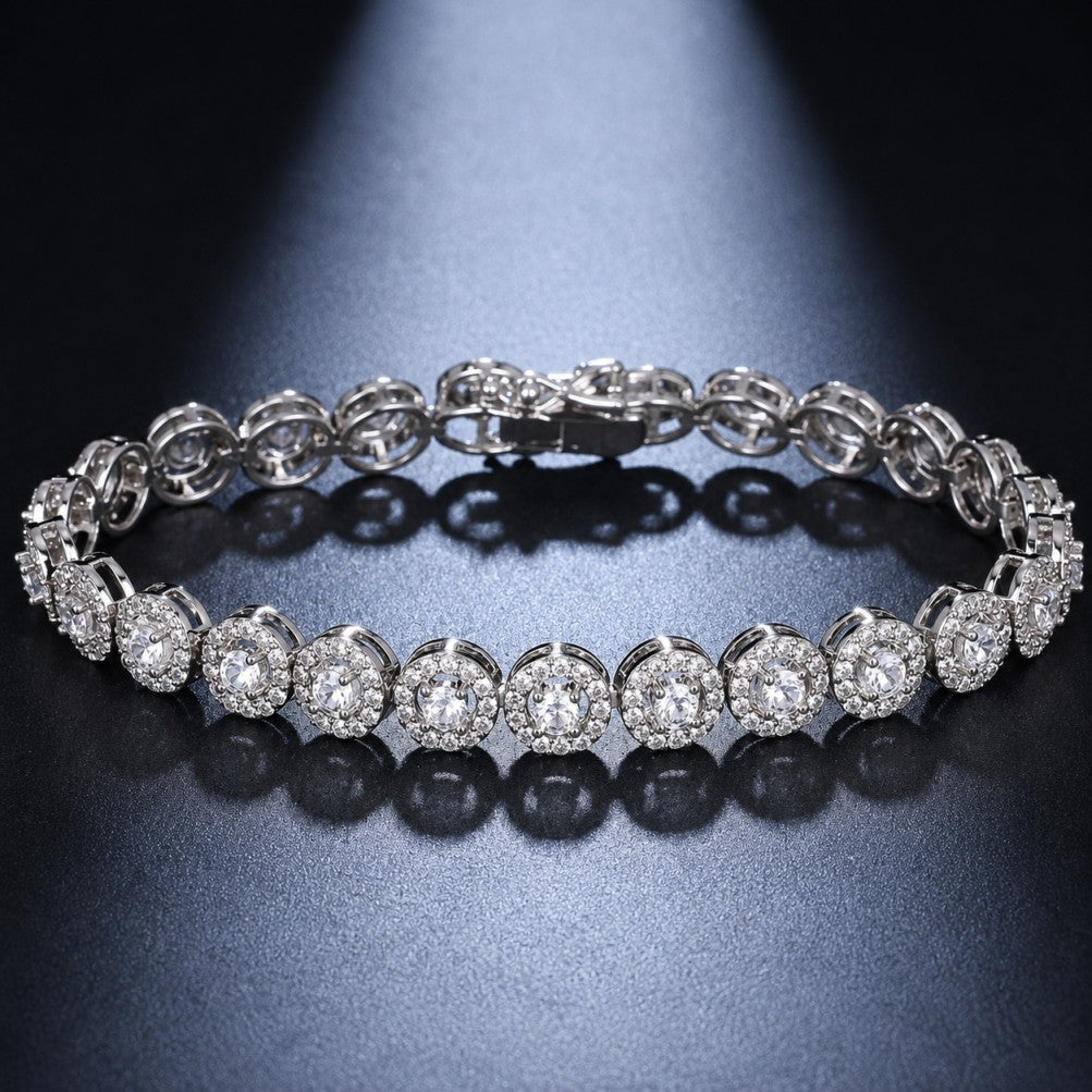 Bracelet Rond en Zircon Zirconia Brillant