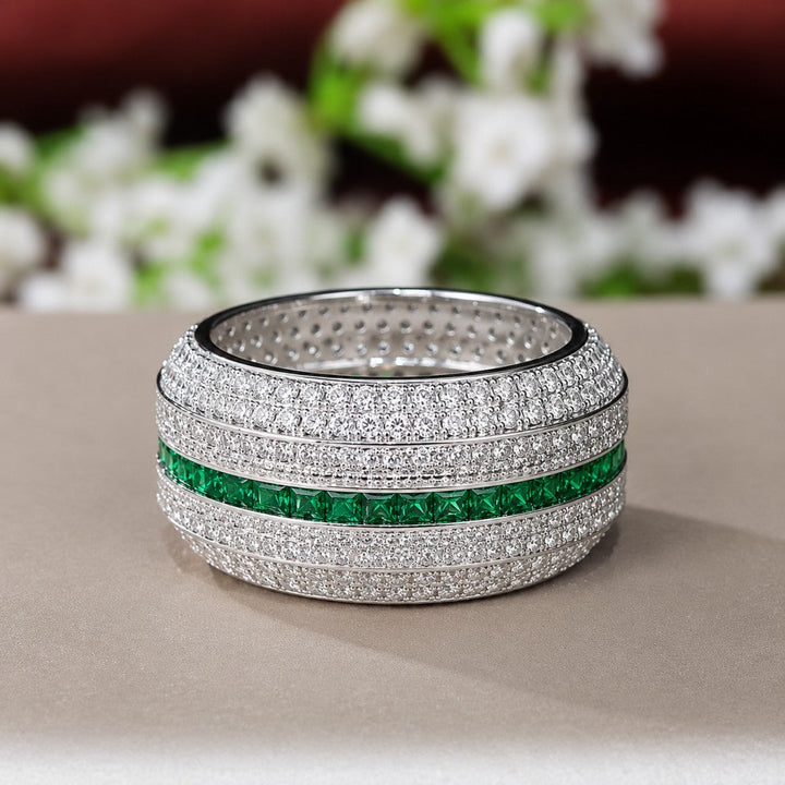 Bague en zirconium bicolore