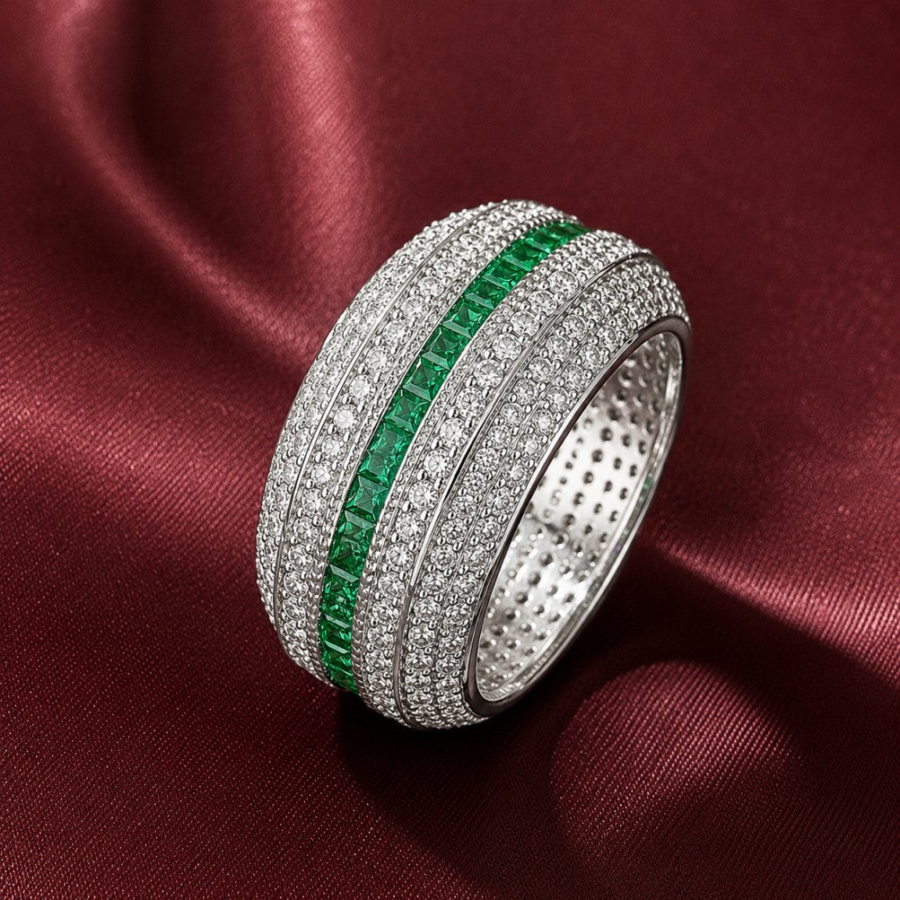 Bague en zirconium bicolore