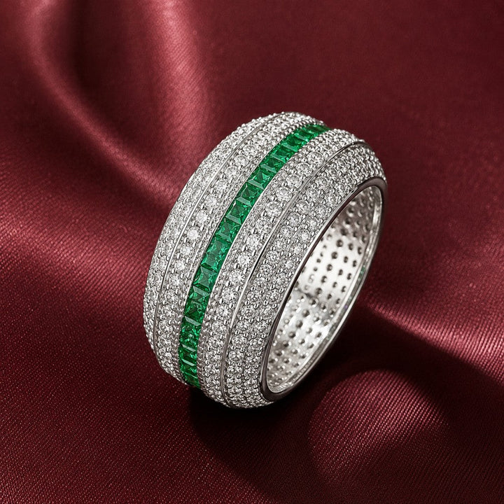 Bague en zirconium bicolore