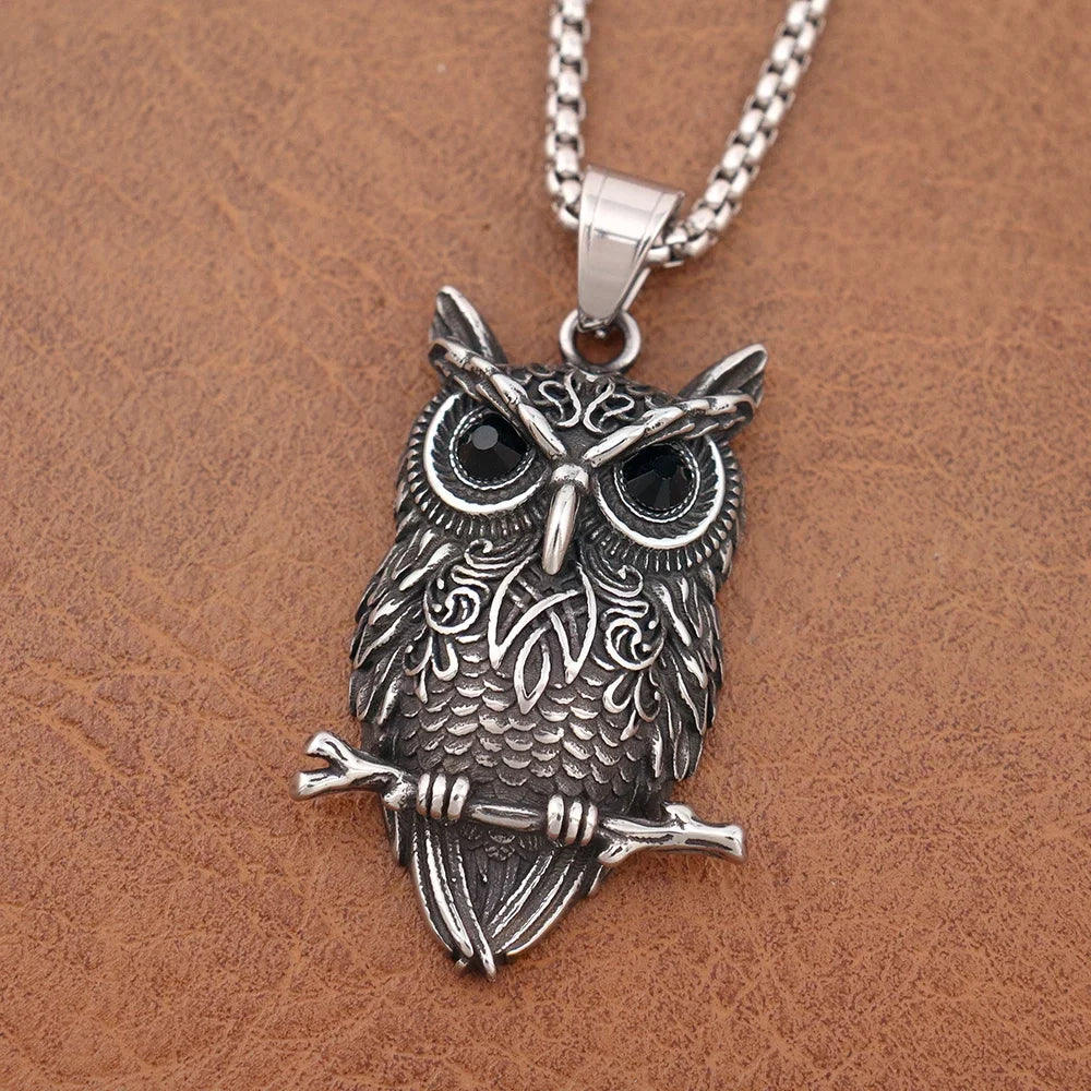 Pendentif vintage en forme de hibou