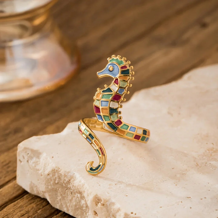Bague Ajustable Hippocampe Rêves Marins