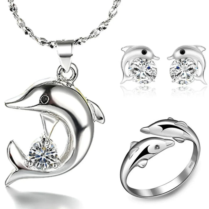 Collection de Bijoux en Argent Sterling avec des Dauphins