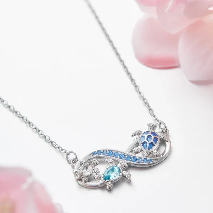 Collier Infini Tortue avec Cristaux Brillants