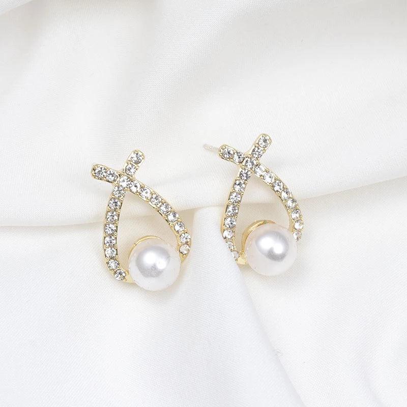 Glenda Sparkle Pearl Earrings