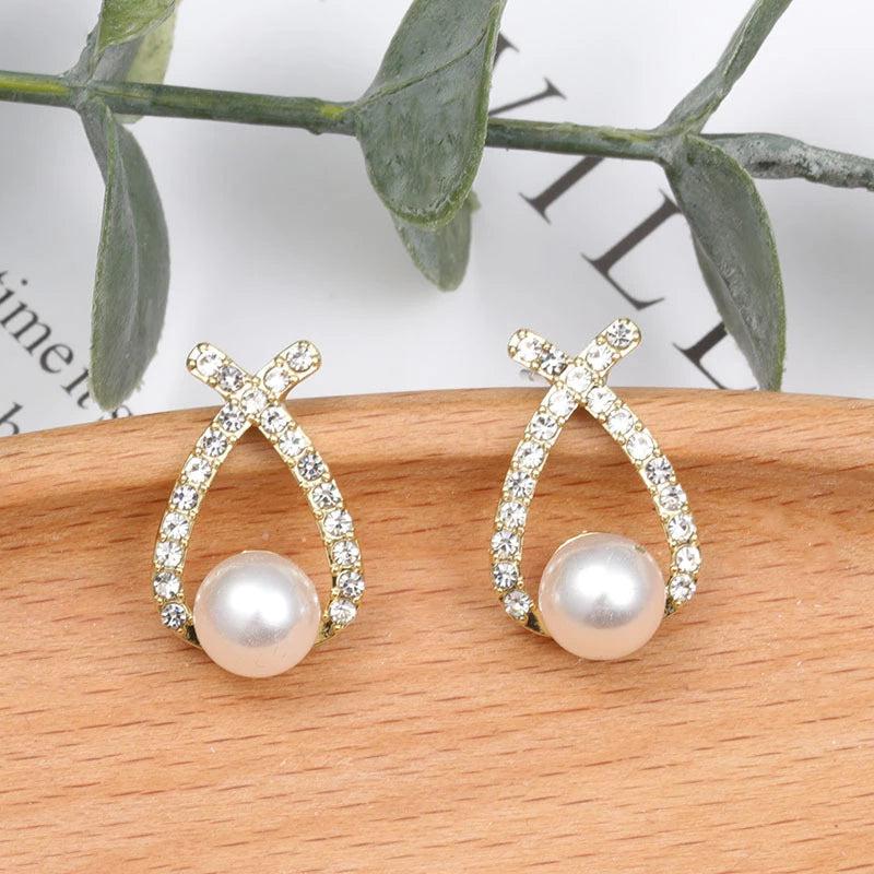 Glenda Sparkle Pearl Earrings