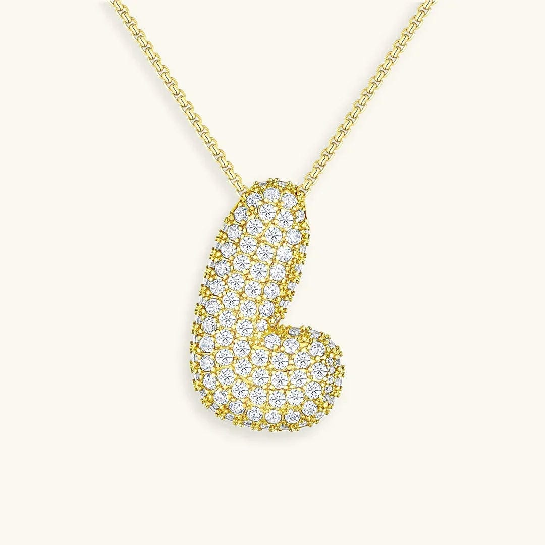 Collier Initial en Cristaux Boules