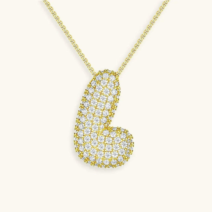 Collier Initial en Cristaux Boules
