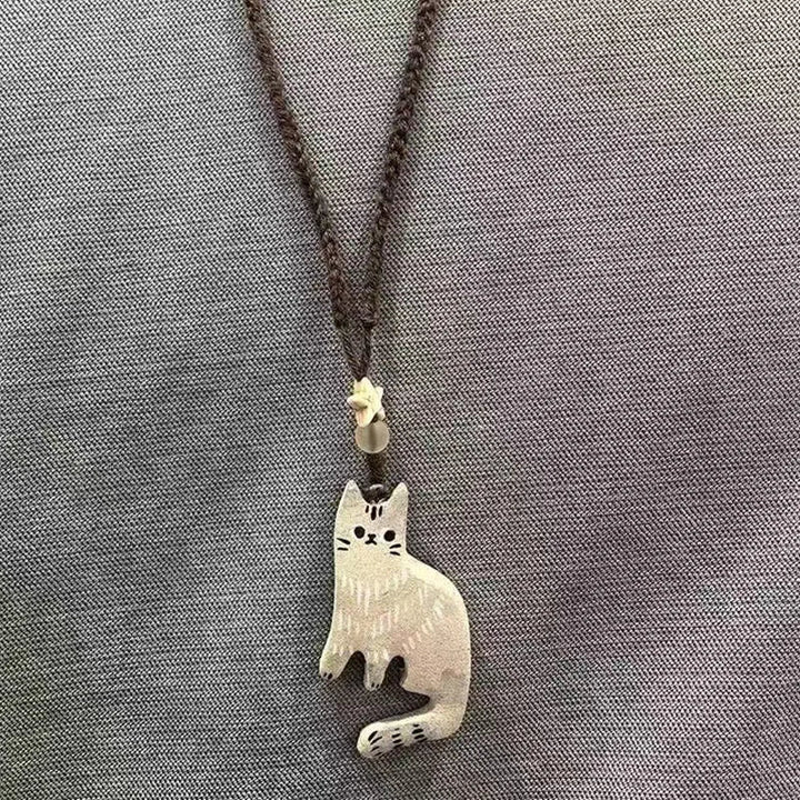 Collier Pendentif Étoile de Chat Vintage