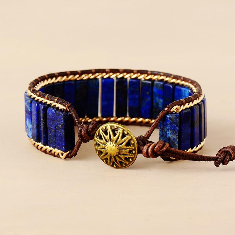 Bracelet de Protection en Lapis-Lazuli Ancien
