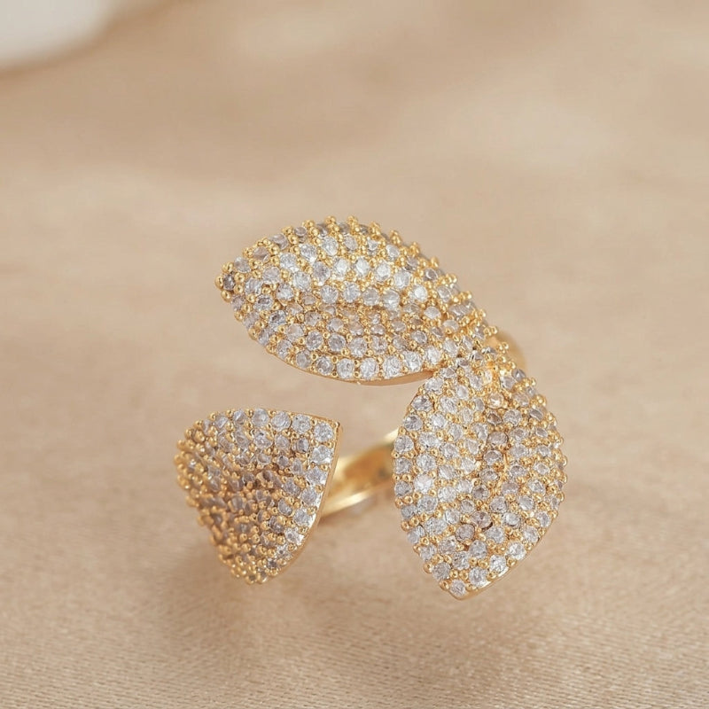 Bague de Luxe en Zirconium Trèfle
